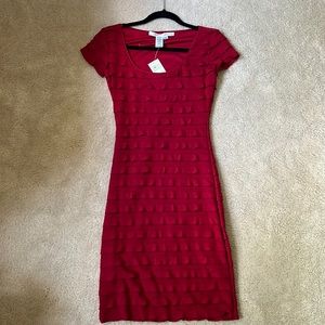 Women’s knit dress. The Perfect Red.